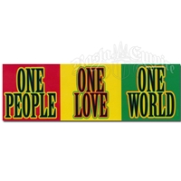 1 People 1 Love 1 World Rasta Sticker