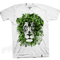 RastaEmpire Lion Marijuana Leaves White T-Shirt – Men’s