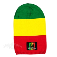 Bob Marley Rasta Block Stripe Long Beanie