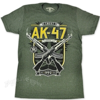 Seven Leaf AK-47 Strain Heather Military Green T-Shirt – Men’s 