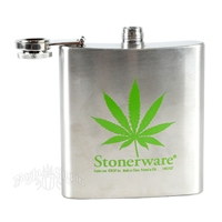 Stonerware Marijuana Leaf Flask