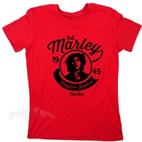 Bob Marley 1945 One Love Heather Red T-Shirt - Men's