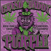 Seven Leaf Granddaddy Purple Strain Sticker 