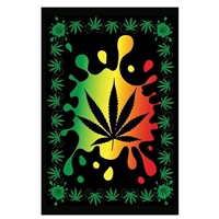 Rasta Cannabis Splash Tapestry