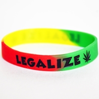 Rasta Legalize It Silicone Bracelet