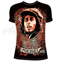 Bob Marley Rebel Black T-Shirt - Men's