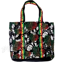 Bob Marley One Love Heart and Collage Tote Bag