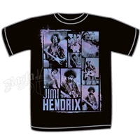 Jimi Hendrix Box Collage Black T-Shirt - Men's