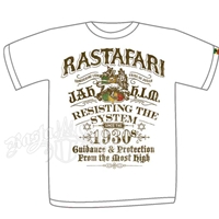 Rastafari Resisting The System White T-Shirt - Men's