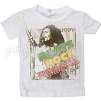 Bob Marley Roots Rock Reggae 1976 Vintage White T-Shirt  - Toddler's