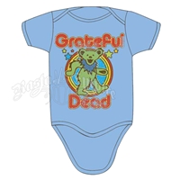 Grateful Dead Retro Bear Creeper - Light Blue