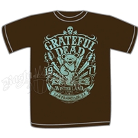Grateful Dead Winterland Arena 1977 Chocolate T-Shirt - Men's