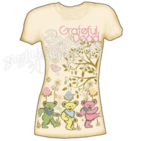 Grateful Dead Trees And Bears Cream T-Shirt - Women's