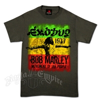 Bob Marley Exodus 1977 Movement Charcoal T-Shirt - Men's