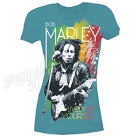 Bob Marley Lively Up Yourself Sea Blue Women's T-Shirt