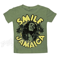 Bob Marley Smile Jamaica Vintage Green T-Shirt  - Infant's