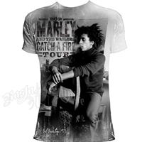 Bob Marley And The Wailers Backstage 1973 White T-Shirt - Men's