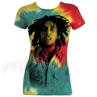 Bob Marley Sepia Tie Dye T-Shirt - Women's