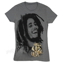 Bob Marley Smile Asphalt T-Shirt - Women's