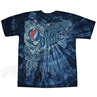 Grateful Dead Steal Your Face Blue Tie Dye T-Shirt - Men's