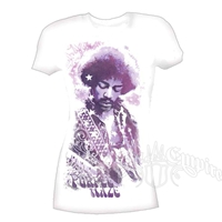 Jimi Hendrix Purple Haze White T-Shirt - Women's