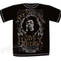 Jimi Hendrix 1967 Monterey Pop Festival Black T-Shirt – Men’s