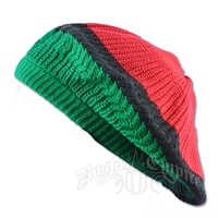 Cotton Tam Headwear - Red, Black & Green