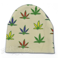 Weed Leaves on White - Beanie Cap
