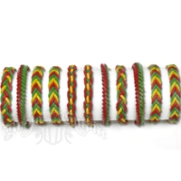 Rasta Braided Leather Bracelet - Assorted Rasta Designs