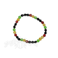 Rasta Stretch Bead Bracelet