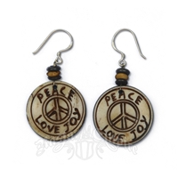 Bone Peace Love Joy Earrings
