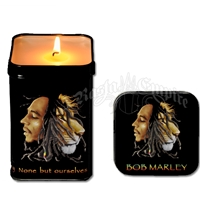 Bob Marley Profile/Rasta Smoke Stash Tin Candle