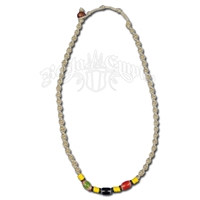 Rasta Bead on Hemp Necklace