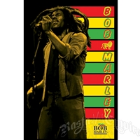 Bob Marley Stripes Blacklight Poster 24