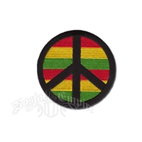 Rasta Striped Peace Sign Patch