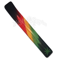 Rasta & Leaf Wood Incense Burner