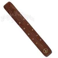 Peace Sign Wood Incense Burner