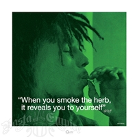 Bob Marley iQuote Herb Poster 15.75