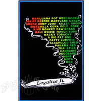 Rasta Legalize It Blacklight Poster <br />  24