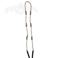 Hemp and Foil Bead Eyeglass Holder Chain