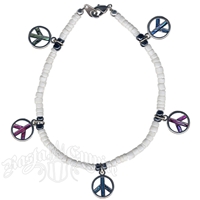 Peace Sign Shell Bracelet/Anklet