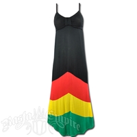 Rasta and Reggae Long Spaghetti Strap Dress