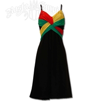Rasta and Reggae Short Spaghetti Strap Dress