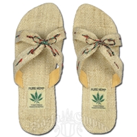 Hemp Sandals with Bow Design - Women's