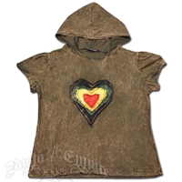 Rasta Heart Hooded Shirt - Women's