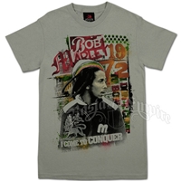 Bob Marley Come to Conquer Silver T-Shirt – Men’s