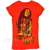 Bob Marley Smile Tomato Red T-Shirt - Women's