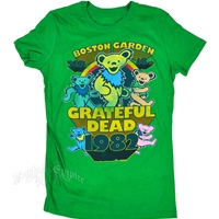 Grateful Dead Boston Garden 1982 Bears Kelly Green T-Shirt - Women's
