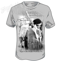 Jimi Hendrix Woodstock Silver T-Shirt – Men’s