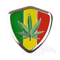 Rasta Marijuana Leaf Belt Buckle